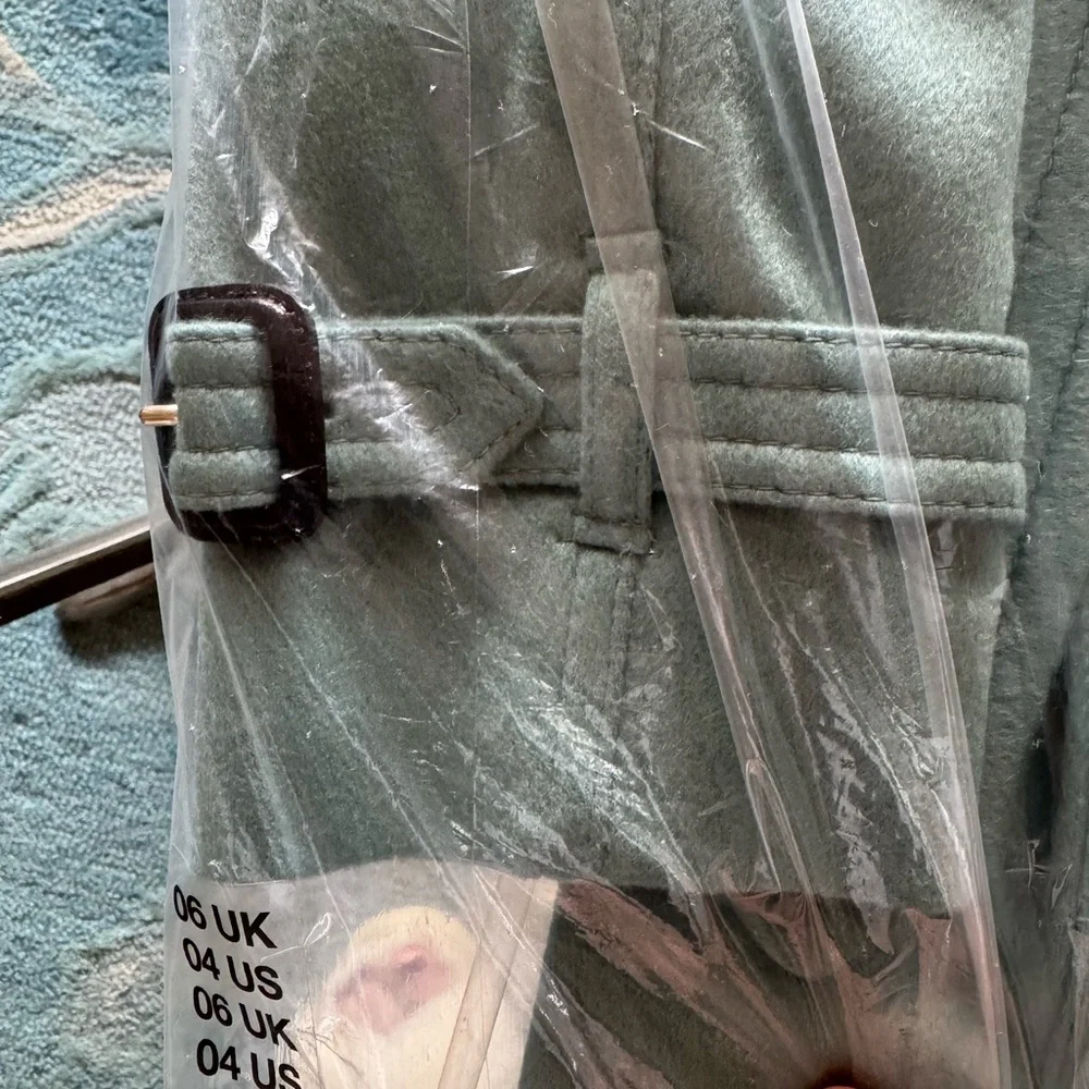 Burberry Mint Green Trench Coat - Picture 5 of 7